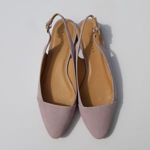 ✨TALBOTS Lavender Suede Slingback Flats Size 10